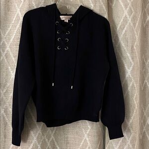 Philosophy Navy Lace-Up Sweater with hood - Small - never worn